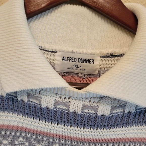 Alfred Dunner Made in The USA Vintage Sweater with Collar sz XL - Picture 4 of 4